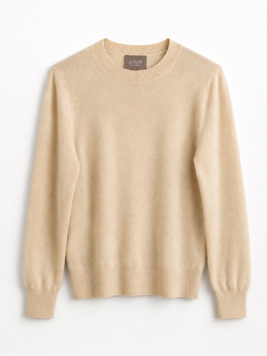 J. Crew Sweaters - J.Crew 100% Cashmere Crewneck Sweater – Timeless Cream/Beige - L